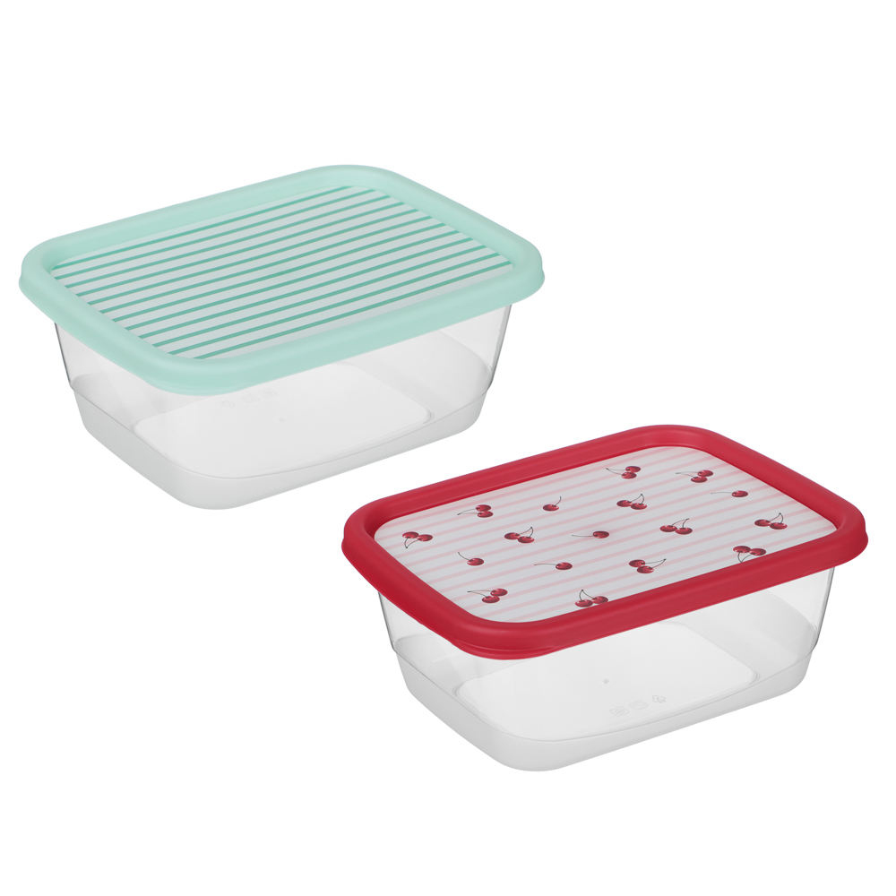 Черри Контейнер для продуктов прямоугольный 0,85л, пластик, 2 цвета - #1