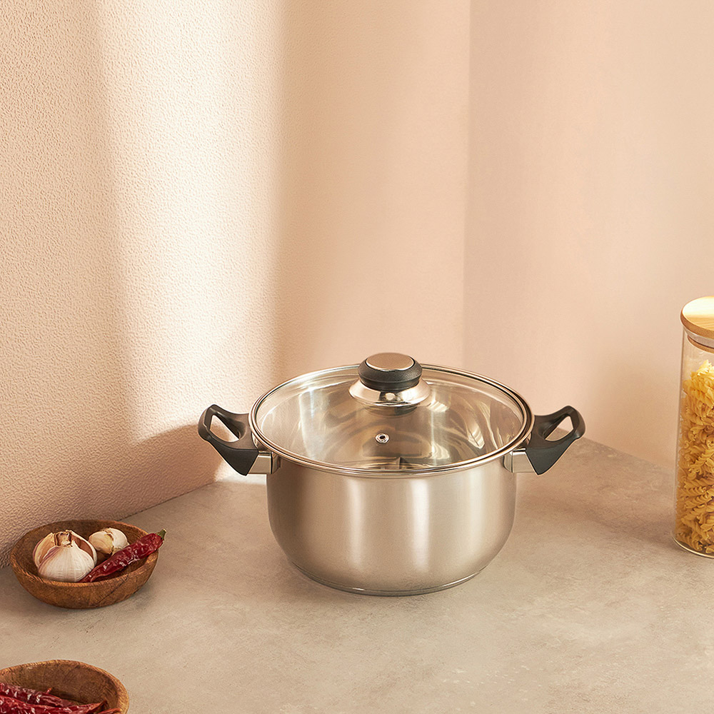 Стрейтон Кастрюля 20х11,5см, 2,9л, со стекл. крышкой - #6