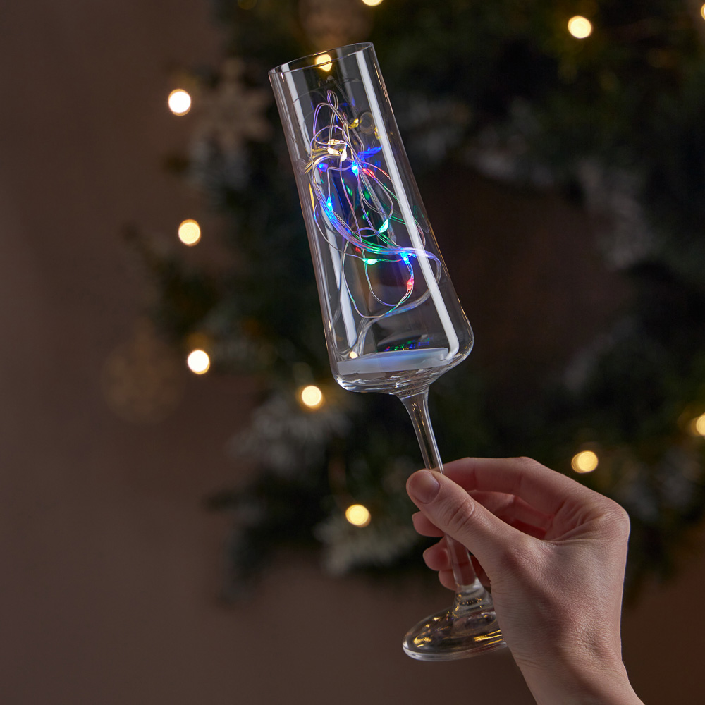 СНОУ БУМ Гирлянда эл. нитка росы 1м, 10LED, мульти, питание 2xCR2032 - #9