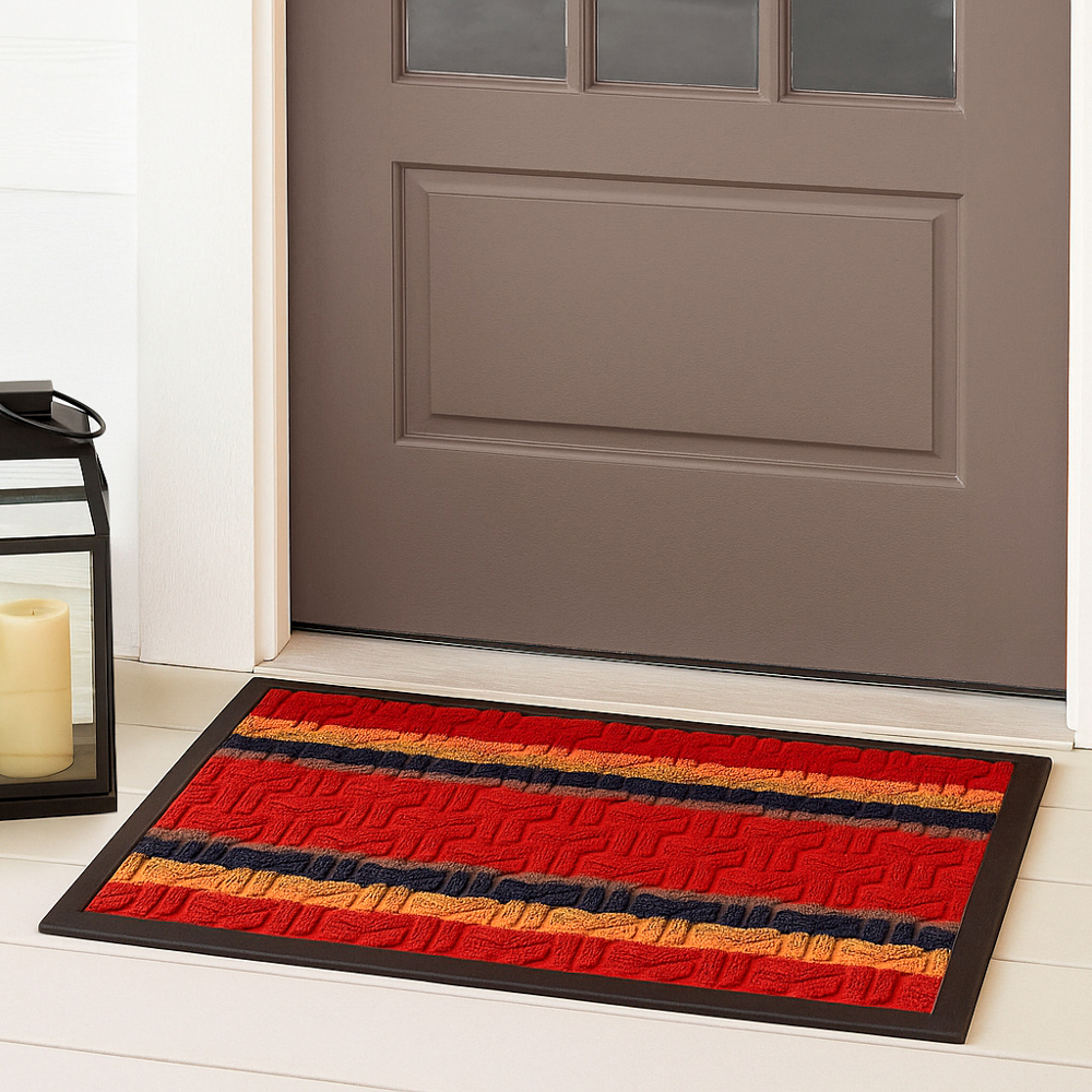 Коврик придверный яркая полоска тм VETTA, 40x60см, ворсовый с резиновой каймой, 4 диз. - #6