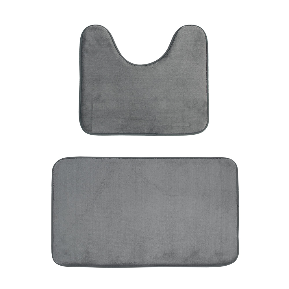 Набор ковриков для ванной комнаты тм VETTA Коралл, 75х45см + 45х40см, микрофибра, 4 цвета - #2