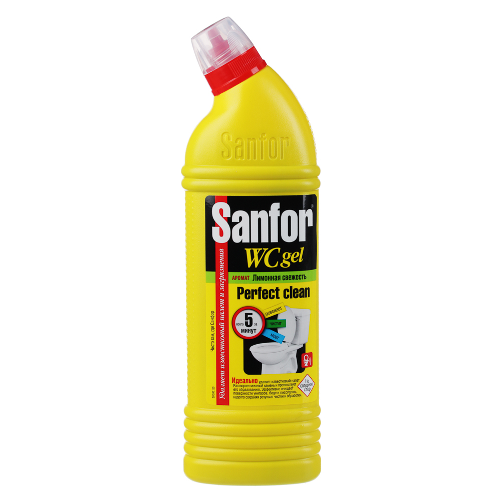 Средство для чистки и дезинфекции сантехники Sanfor "WC gel", 750 мл - #1