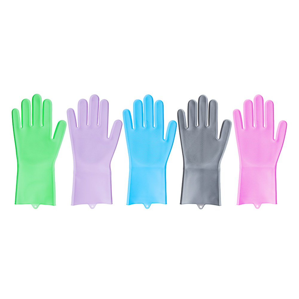 VETTA Перчатки для мытья посуды, 250 гр, силикон, 4 цвета - #1