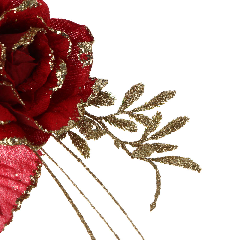 СНОУ БУМ Цветок 32 см, металл, полиэстер, ассортимент цветов, 4 цвета - #4