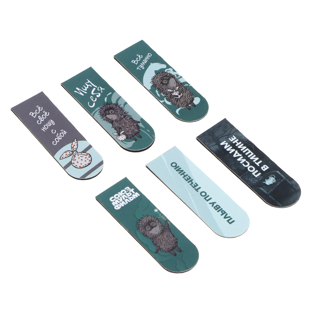 СОЮЗМУЛЬТФИЛЬМ Магнитные закладки, 6 штук, 12x1,9см, размер упаковки 18,3x10,3см, 2 диз. - #7