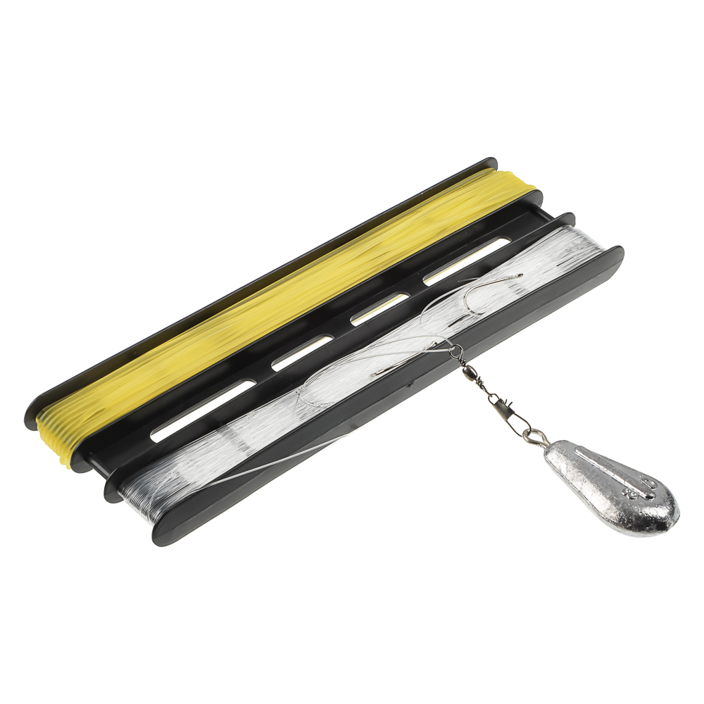 Снасть донная оснащенная тм AZOR FISHING,(леска 30 м/крючок 5 шт/резинка 10 м/груз 80г/карабин 2 шт) - #2