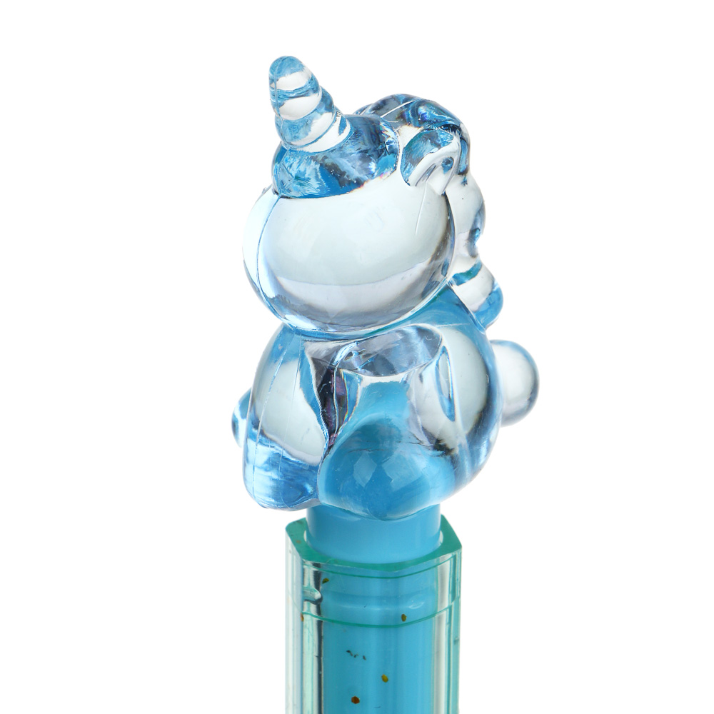 Ручка шариковая синяя, с фигуркой в форме единорога из акрила, 3 цвета - #4