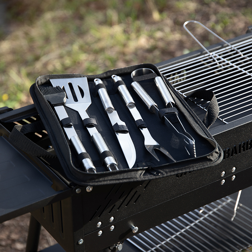 Набор для гриля 5 в 1 тм GRILLBOOM, нерж. сталь 420/410, в защитном чехле - #15