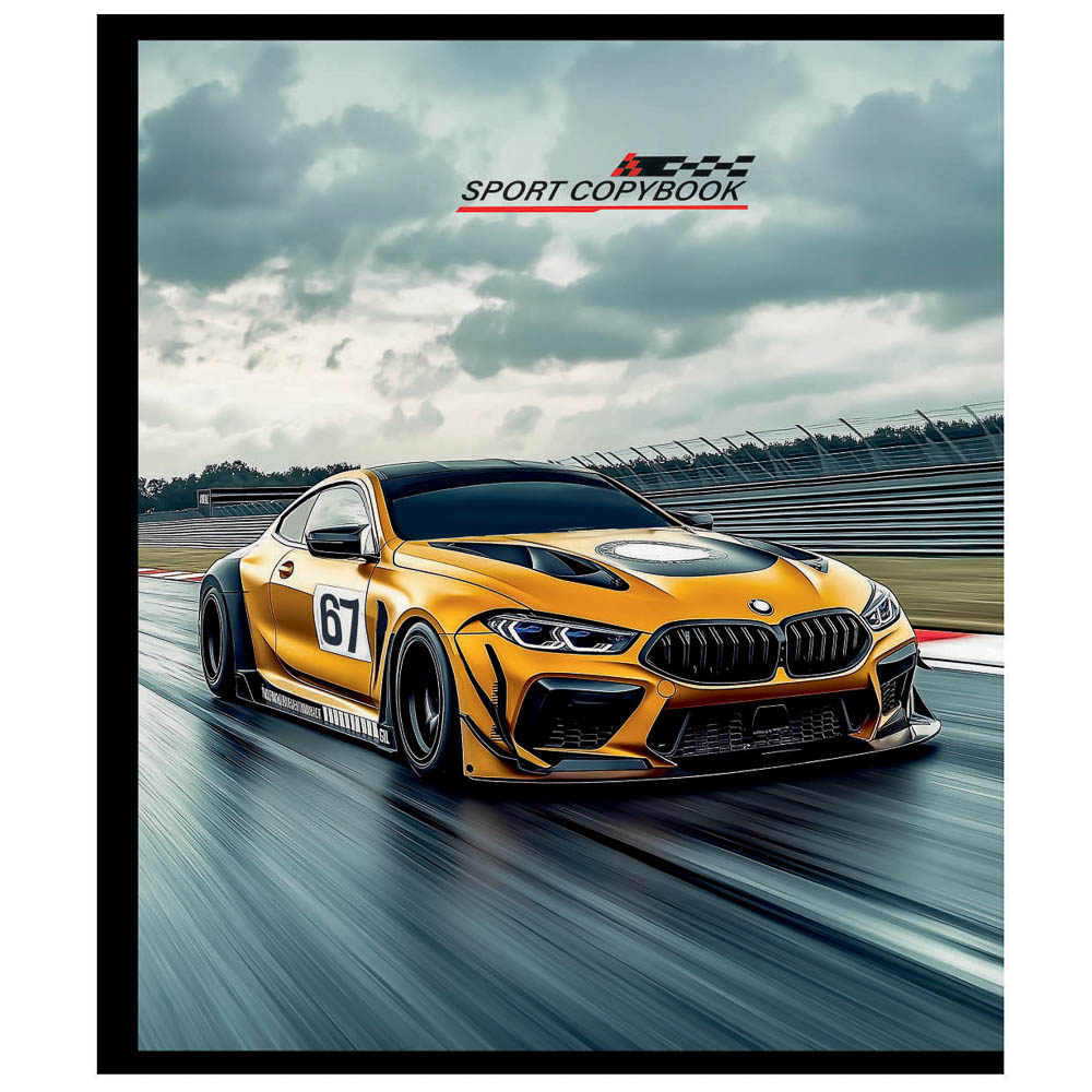 Тетрадь 48 л., А5, в клетку, БЕЛЫЕ ЛИСТЫ, обложка картон, скрепка, ВД-лак - #3