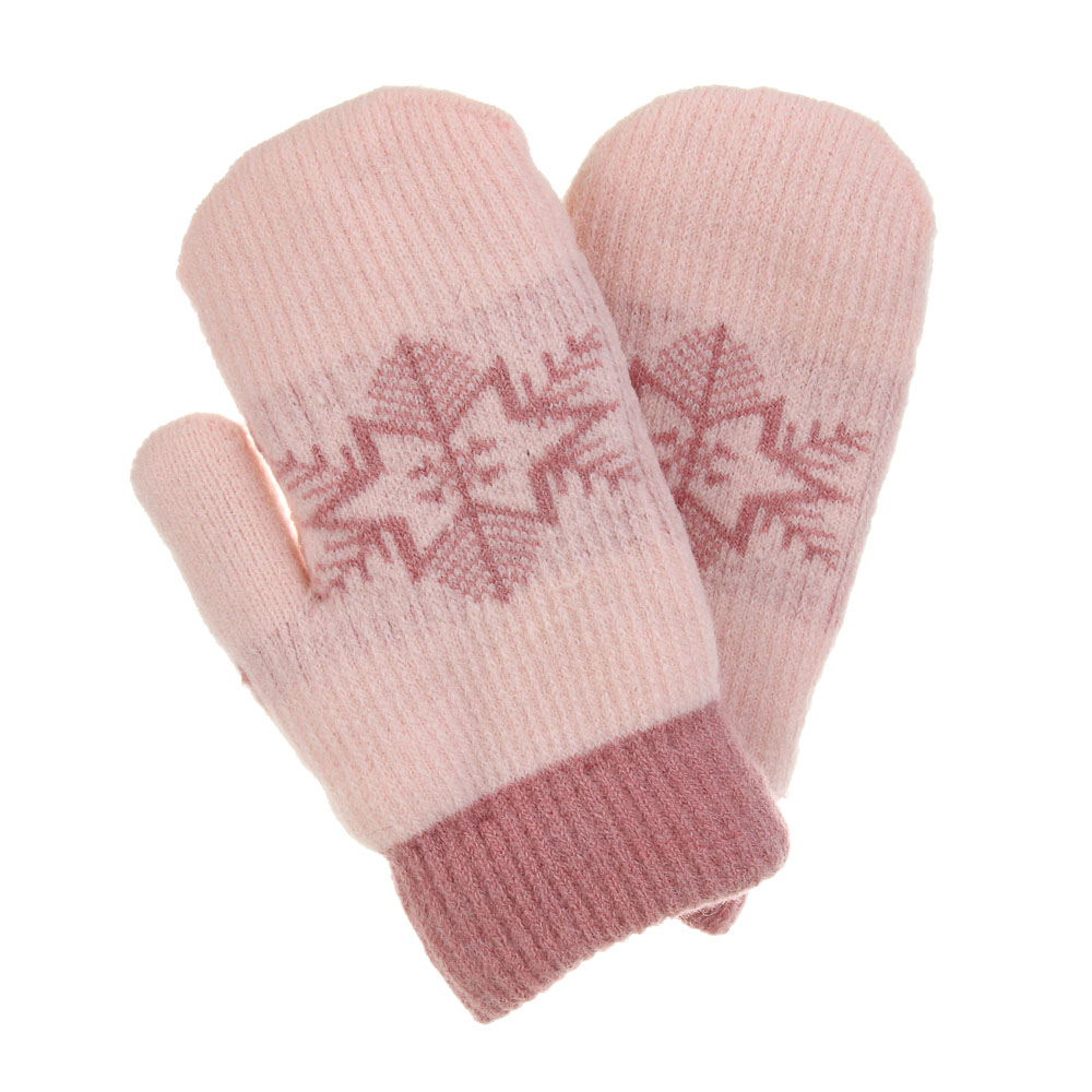 GALANTE Варежки детские на флисовой подкладке, р.14, 100% акрил, разноцветные, ОЗ25-34 - #2