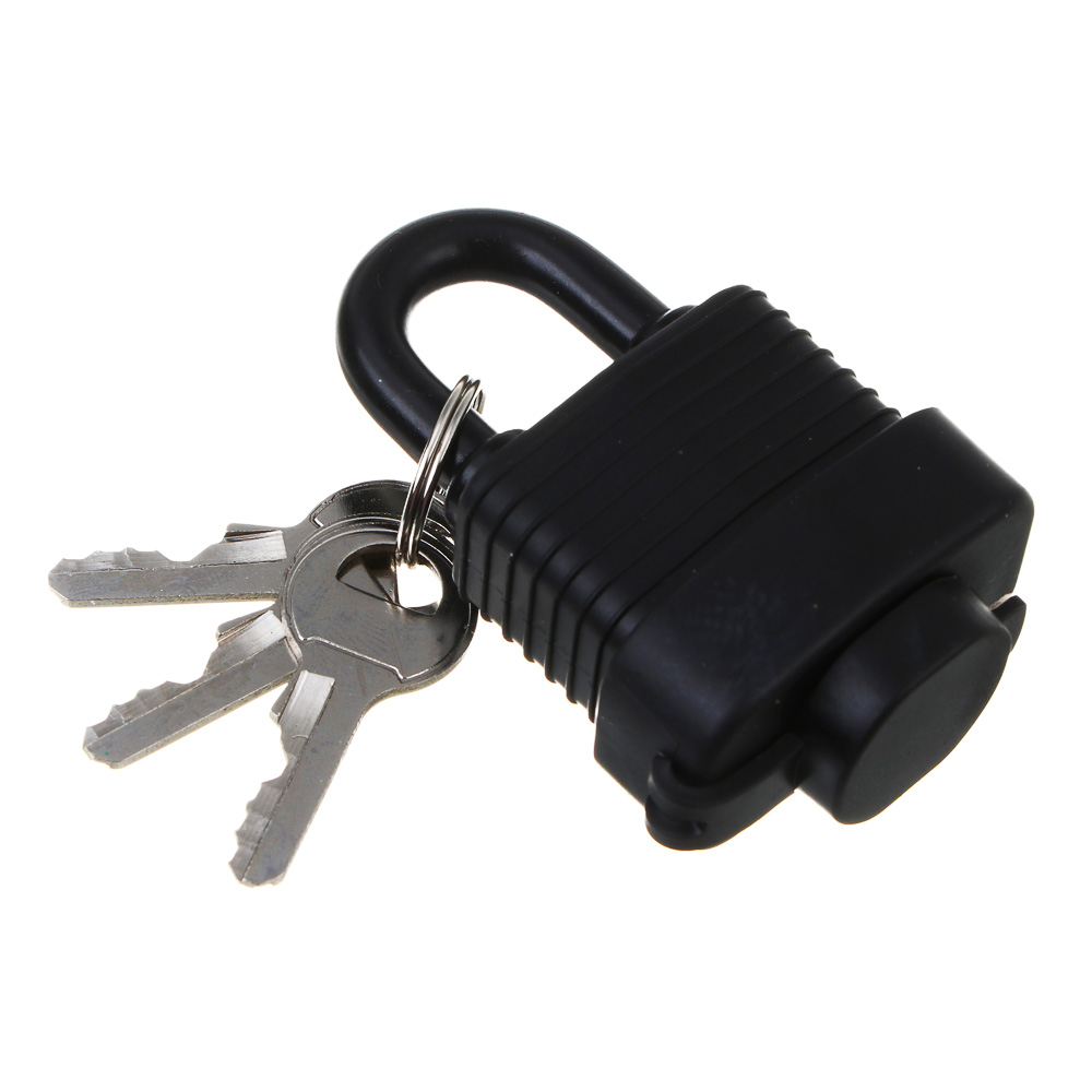 ЕРМАК Замок навесной, 30 мм, влагозащищенный, длинная дужка, 2 ключа, цвет черный - #3
