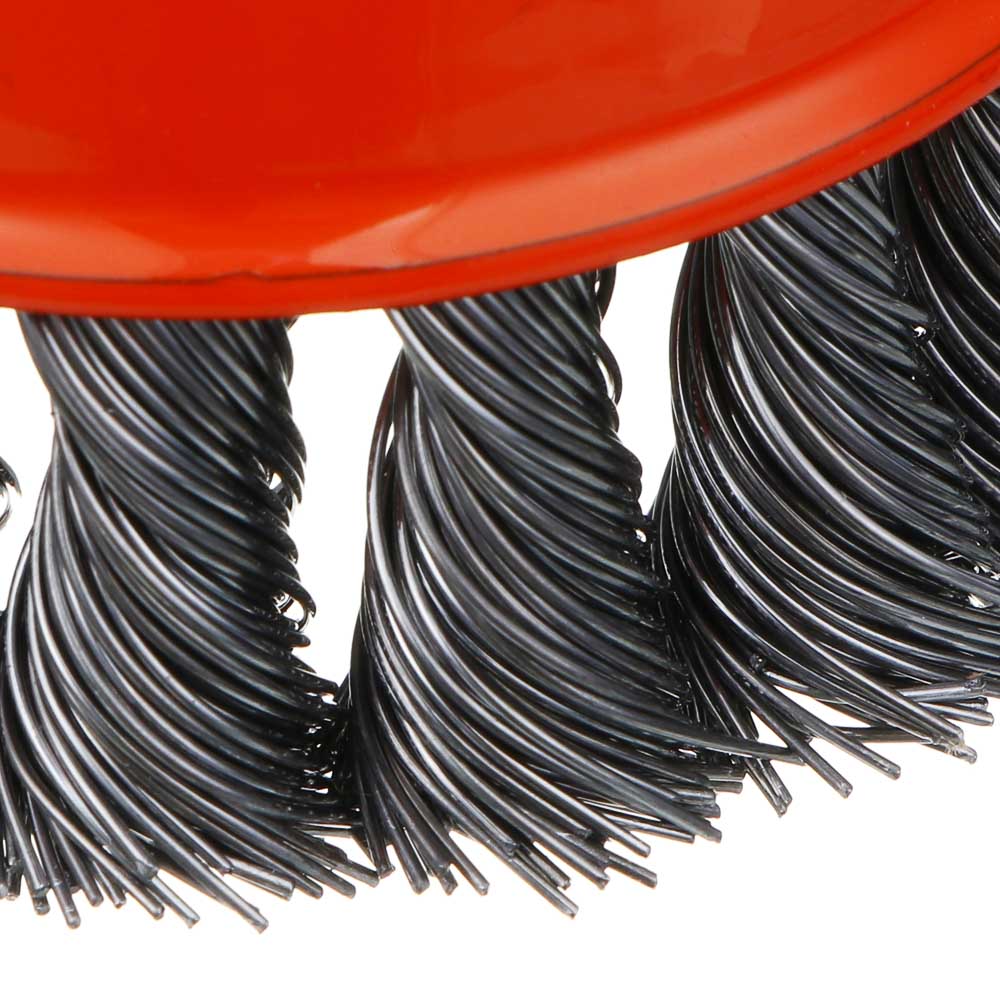 ЕРМАК PROFI Щетка чашечная для УШМ, плетеные пучки стальной проволоки 0,5мм, 65ммхМ14 - #2