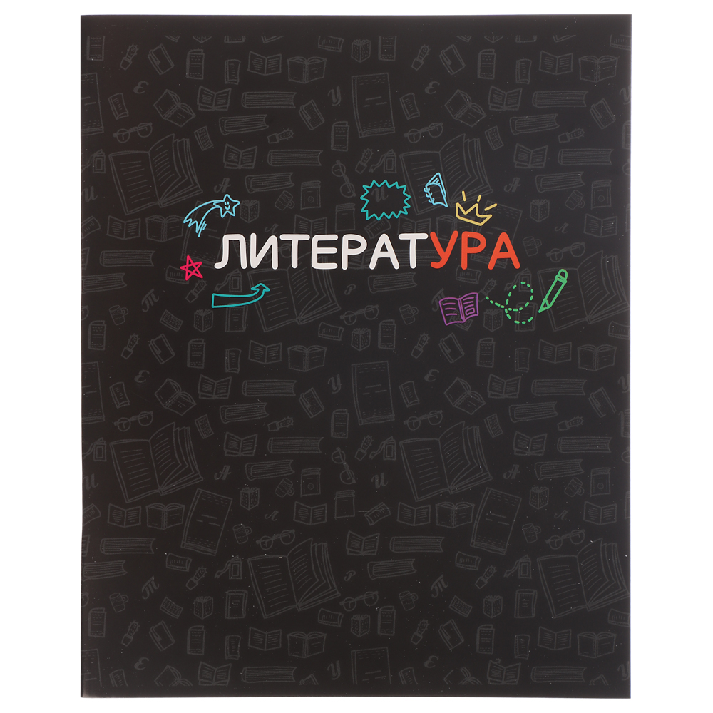 ClipStudio Тетрадь 48л. "Предметная", БЕЛЫЕ ЛИСТЫ, обл.картон, скрепка, 7 видов, справ.мат-л - #24