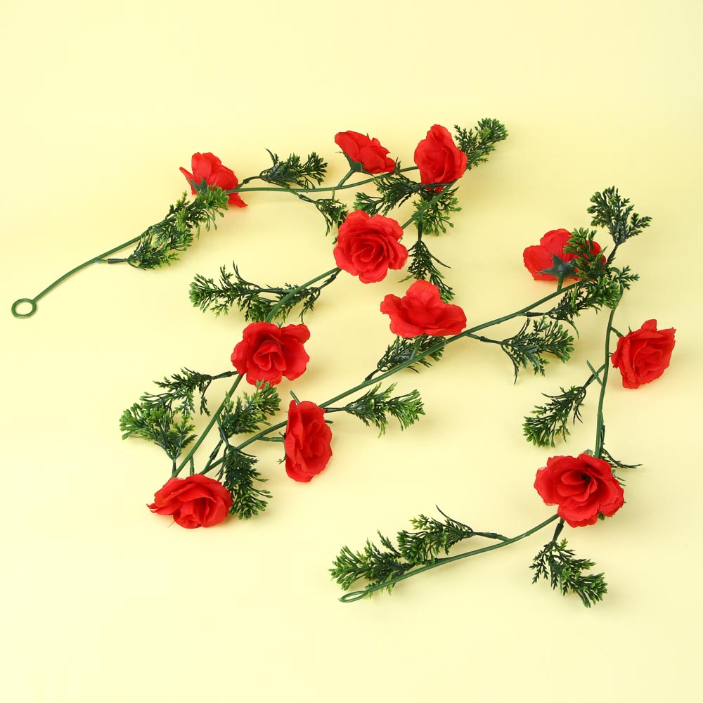 LADECOR Растение искусственное "Лиана с розами" 1,7 м, пластик, полиэстер, 2 цвета - #7