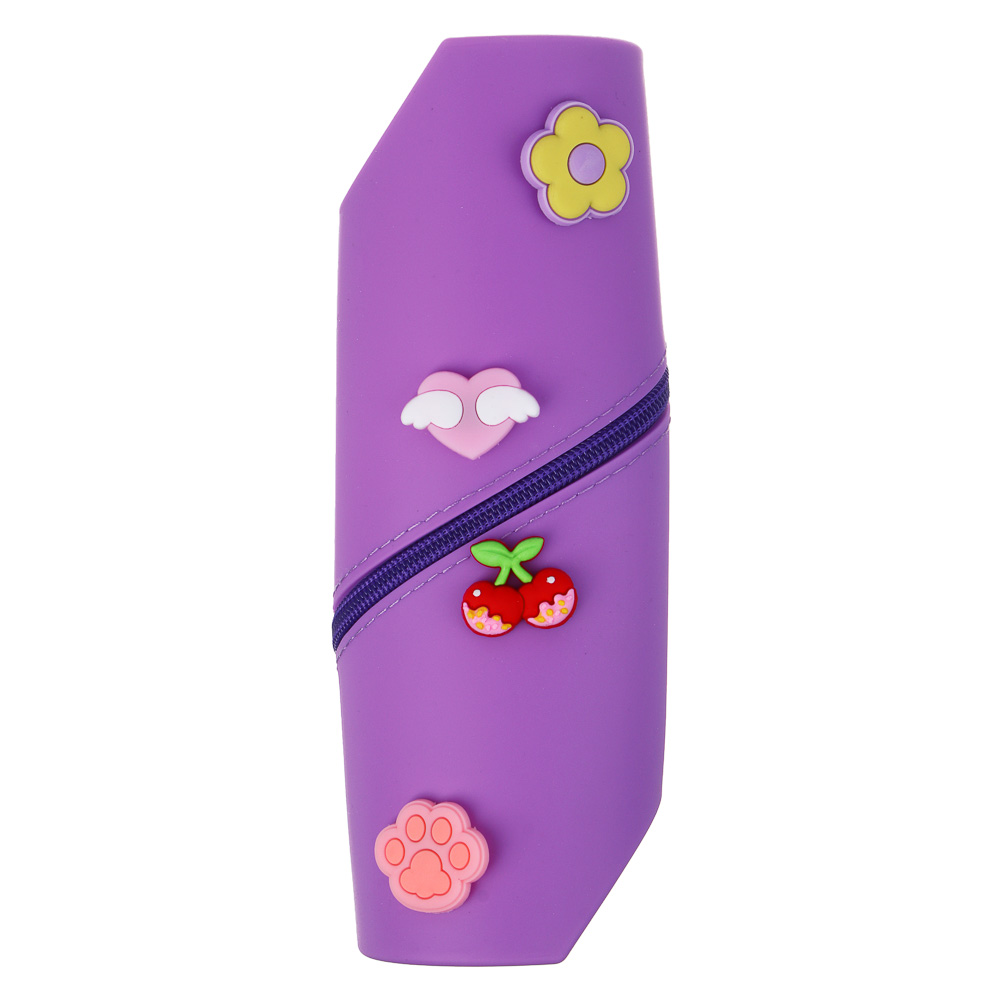 Пенал силиконовый, 21,5х7,5х5,5см, 4 джибитса, 2 дизайна - #2