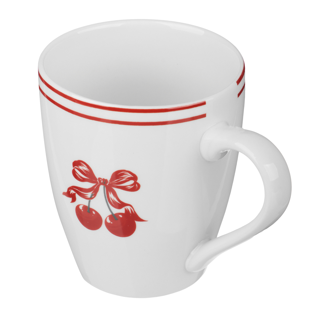 Кружка Черри тм MILLIMI, 350мл, фарфор, белый - #2