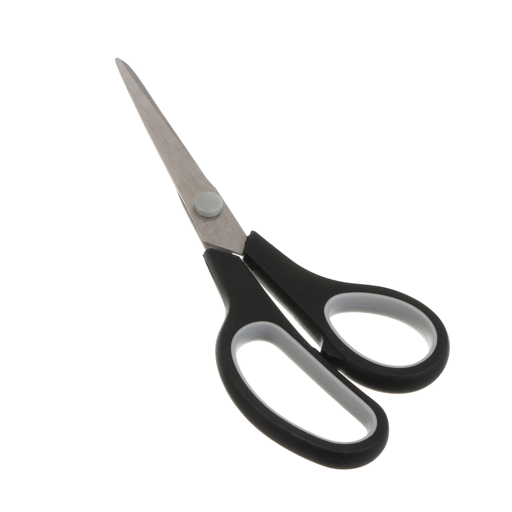 ClipStudio Ножницы канцелярские 19см, двуцветные пласт.ручки, на карточке - #2