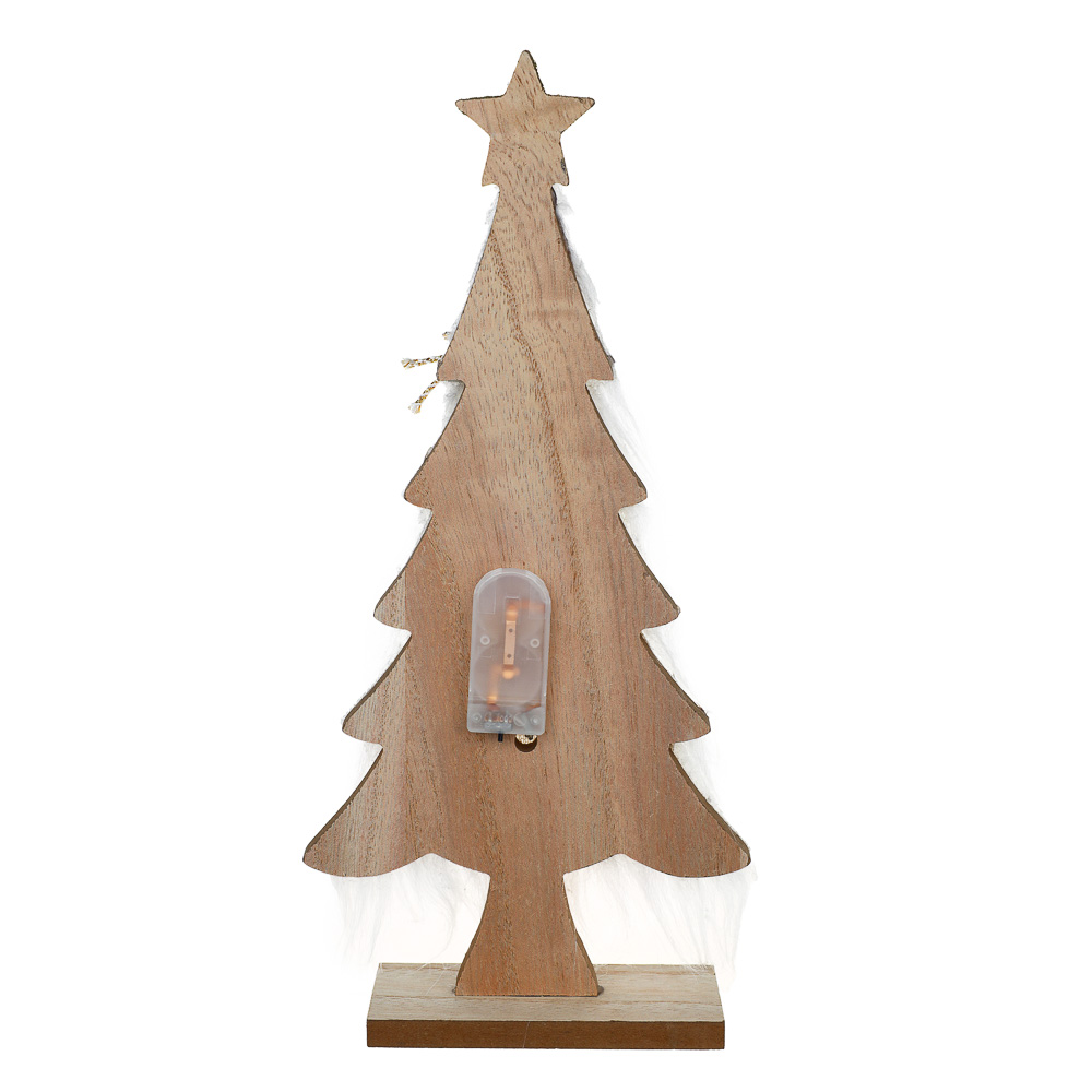 СНОУ БУМ Сувенир в виде елки с LED подсветкой, 14x30x5 см, дерево - #5