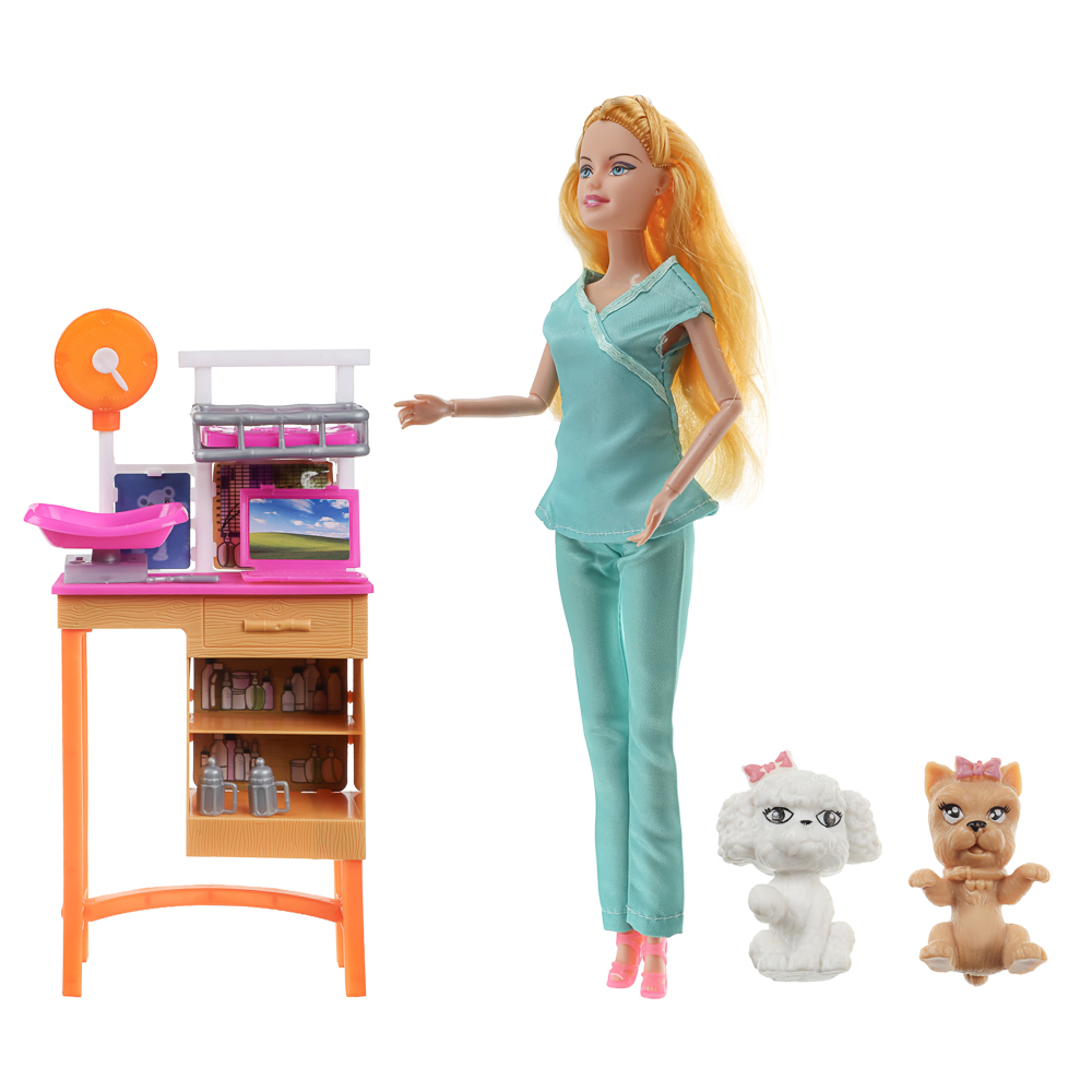 ИГРОЛЕНД Кукла ветеринар 28 см с питомцем и акс., PVC, ABS, полиэстер, 24х7х33 см - #3