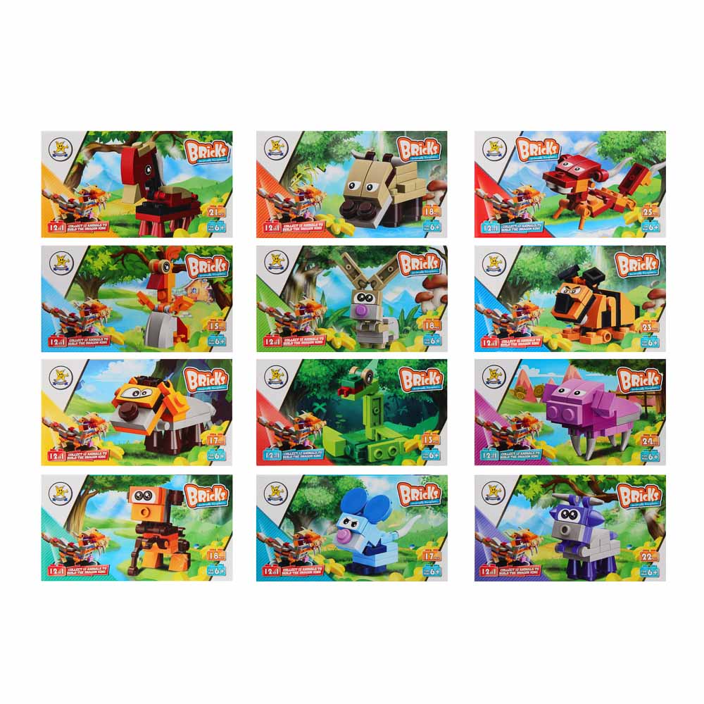 ИГРОЛЕНД Конструктор "Зодиак" 12 в 1, 12,5х3,5х7,5 см, ABS, 12 видов - #2