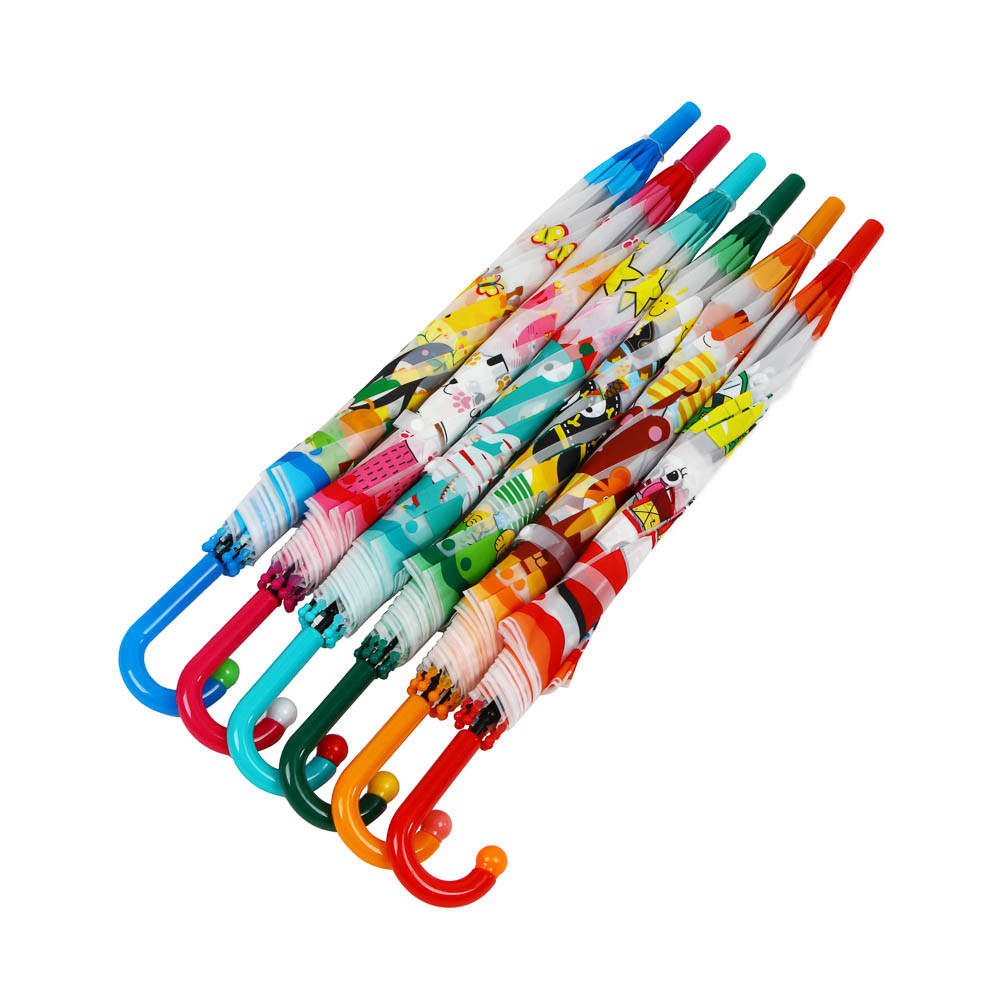 Зонт-трость, детский, 6 дизайнов купить по низкой цене - Галамарт