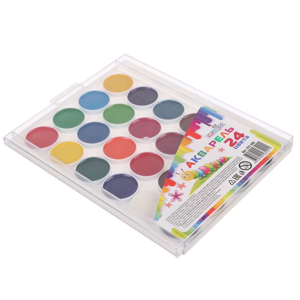 ClipStudio Акварель 24 цвета, без кисти, в пластиковой упаковке с европодвесом - #2