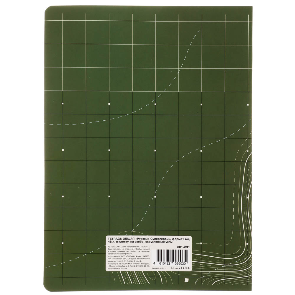 Тетрадь общая Русские Супергерои, формат А4, 48л. в клетку, на скобе, скругленные углы, в ассортим. - #5