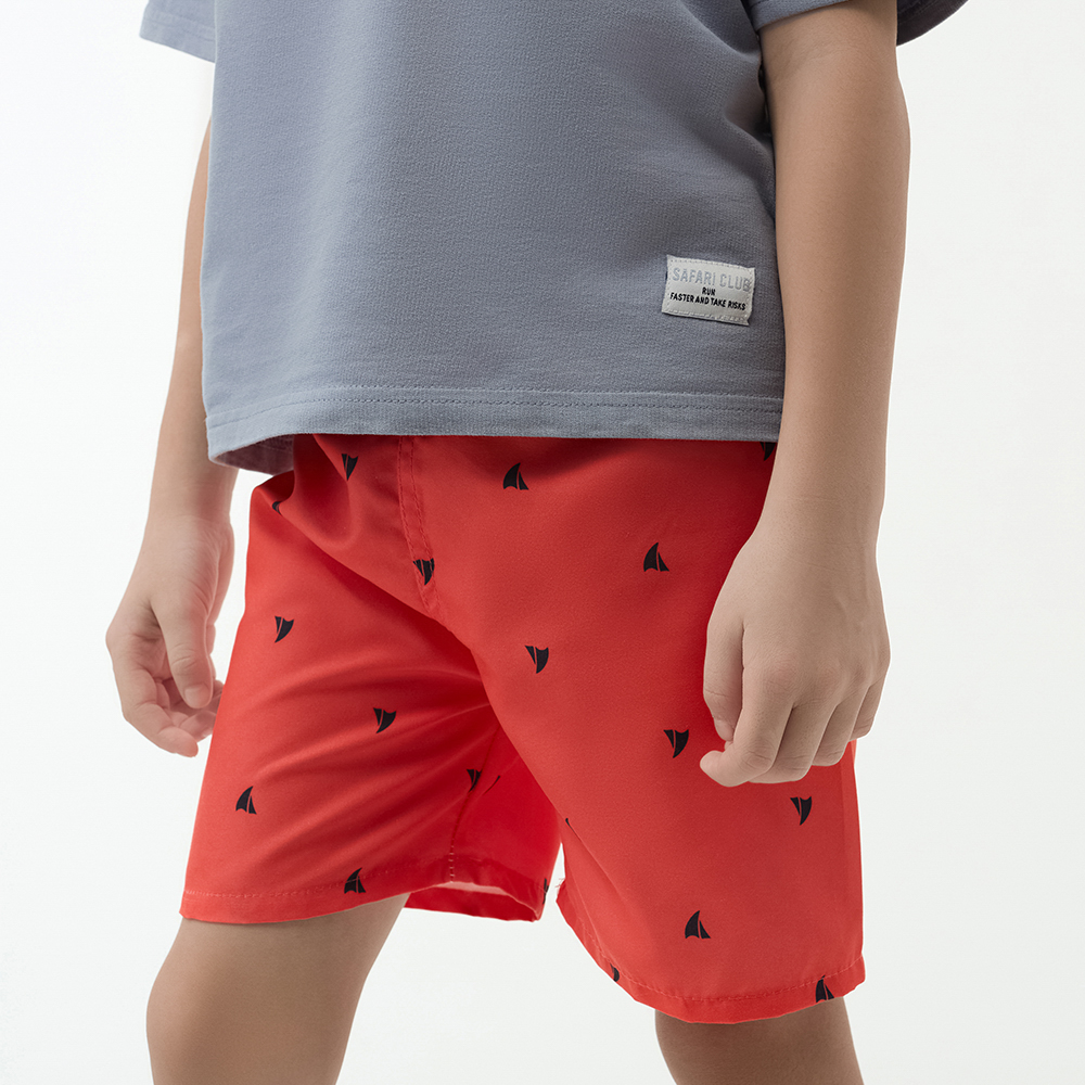 GALANTE Шорты купальные для мальчиков, 100% полиэстер, р. 98-104, цв.красный - #8