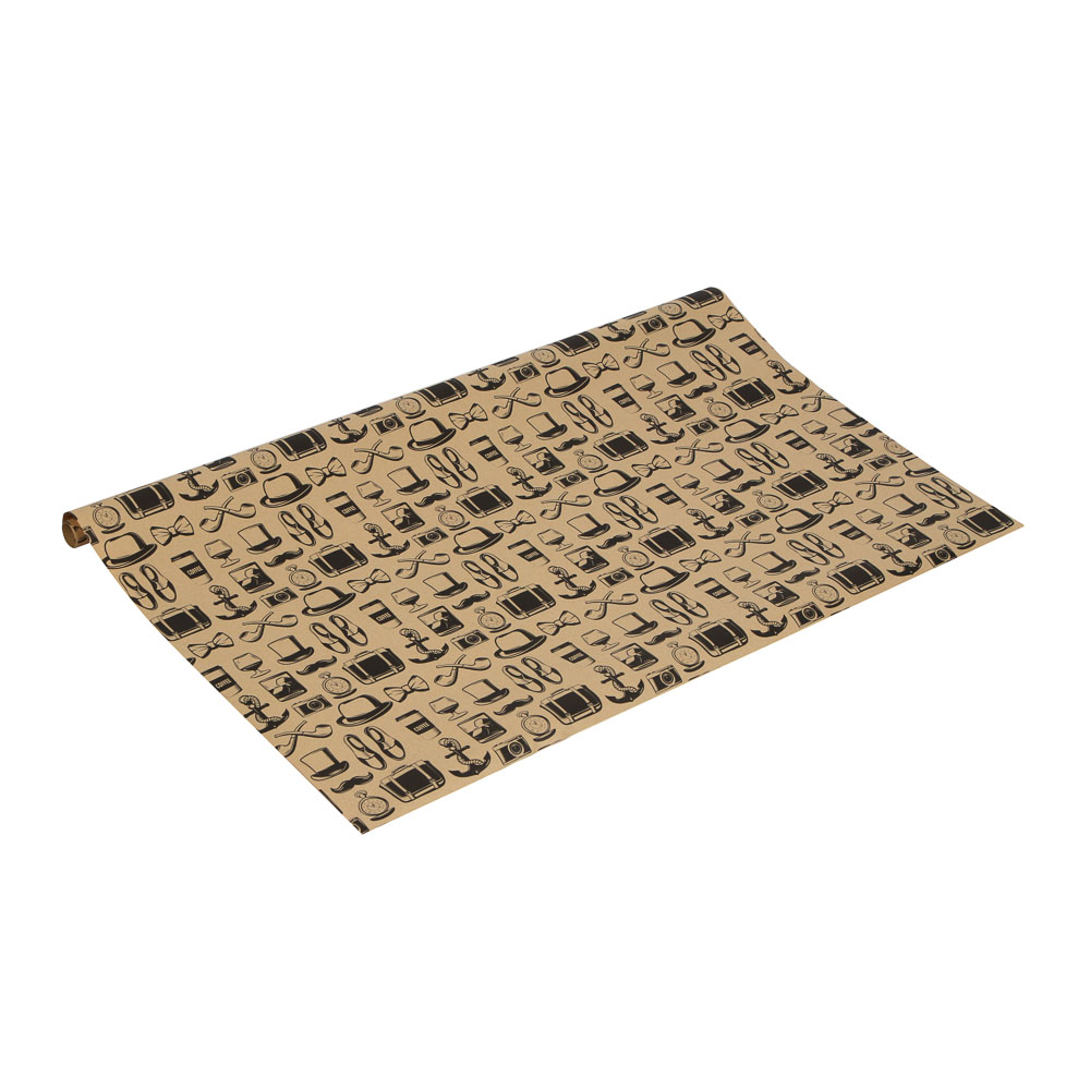 Бумага для упаковки подарков тм LADECOR, 70х100 см, 70 г, для мужчин, односторонняя, 4 дизайна - #4