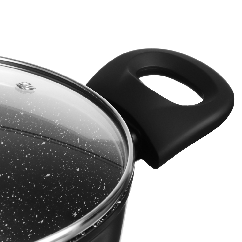 SATOSHI Стоун Наб.пос.10пр, ковш+крышка 1,3л, кастр.+крышки 2,3;3,8;5,7л, сковороды 24,28см, индукц. - #9