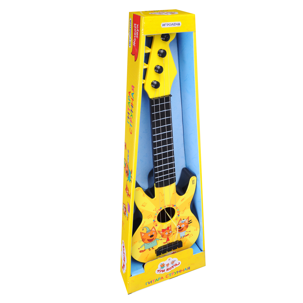 Игрушка музыкальная гитара ИГРОЛЕНД "Три кота", 43 х 14,5х3,7 см - #3