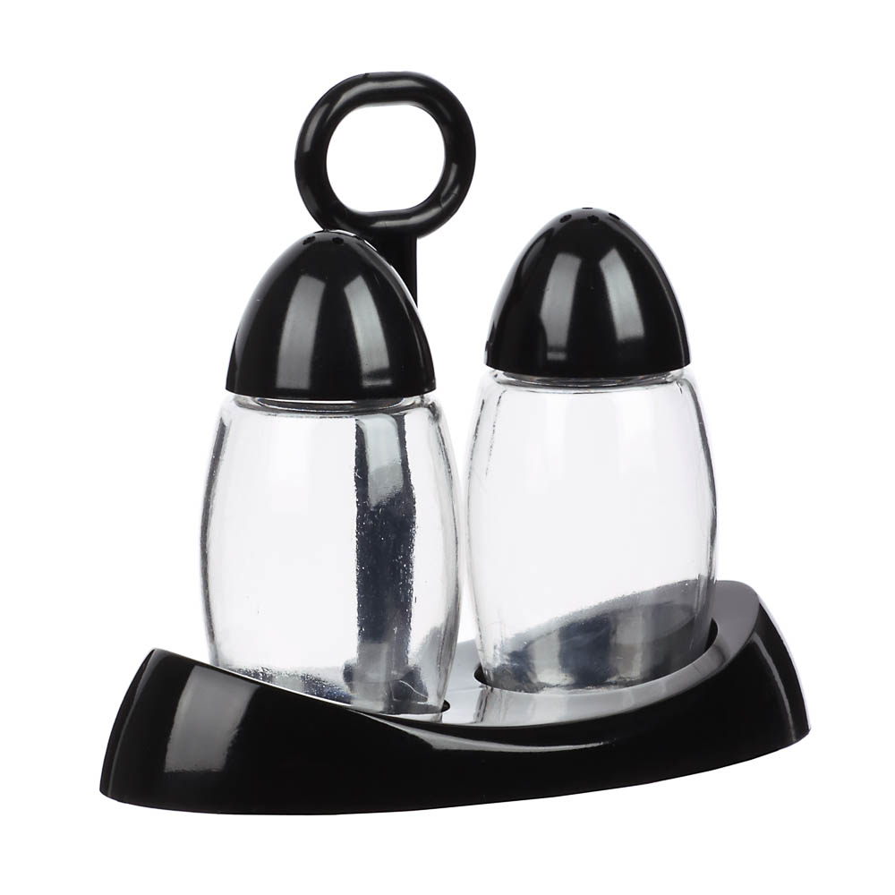 Набор на подставке для соли и перца, пластик - #2