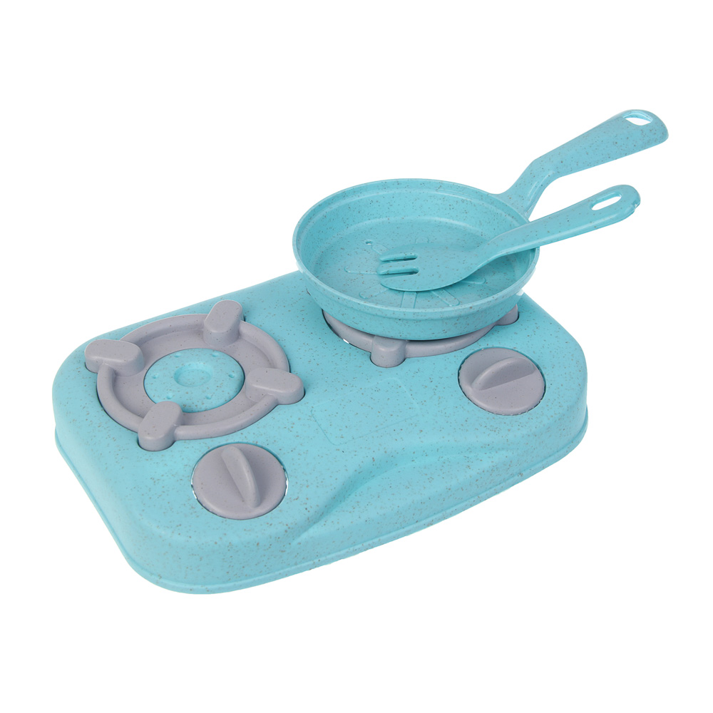 ИГРОЛЕНД Игровой набор посуды "Экопластик", 14 предметов, пластик, 37х7х39,5 см - #5