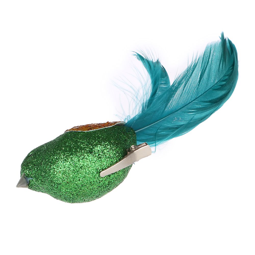 СНОУ БУМ Украшение декоративное в виде птицы, 14x4x5 см, 5 цветов - #4