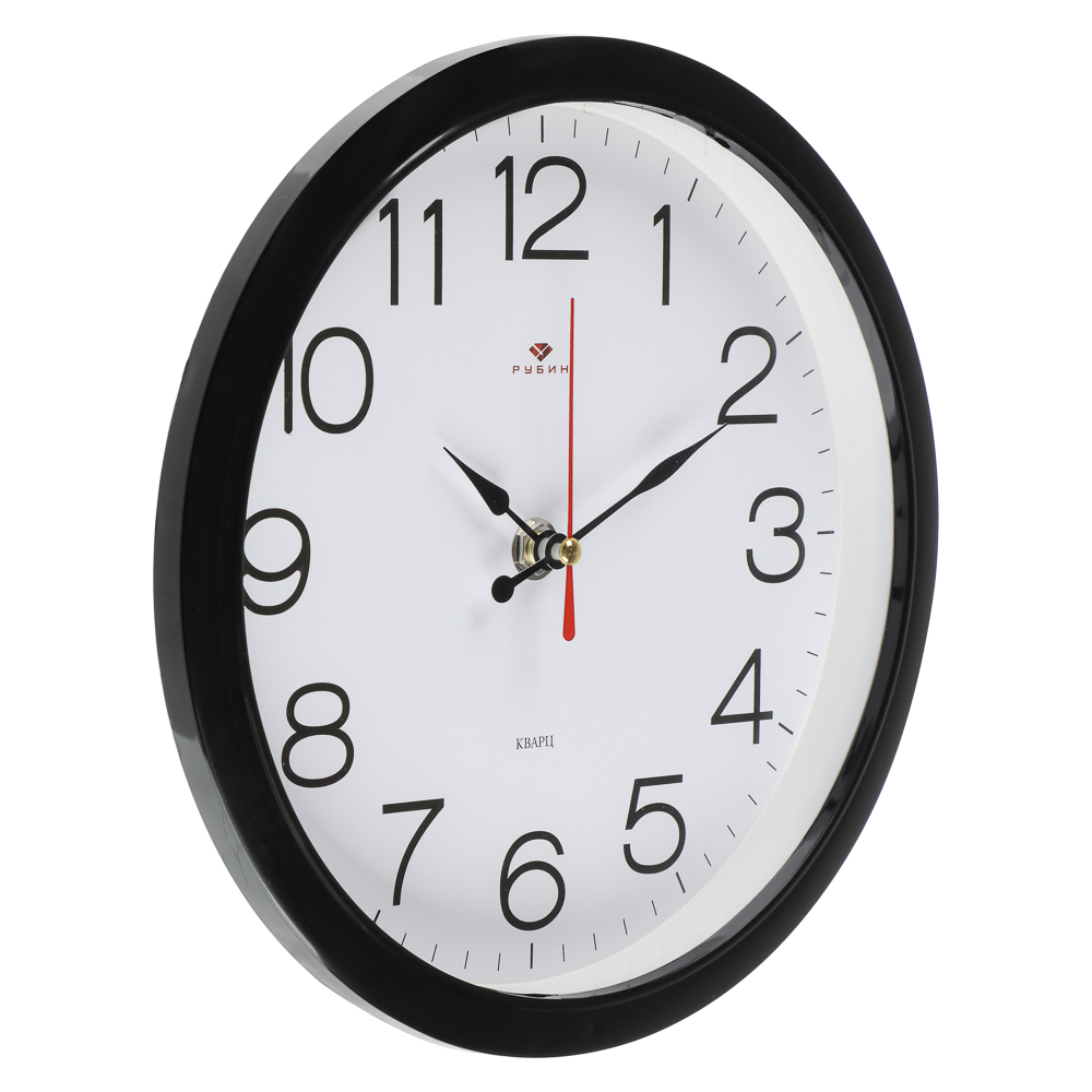 Часы настенные круг d=22см, корпус черный "Классика", арт.2222-328 - #2