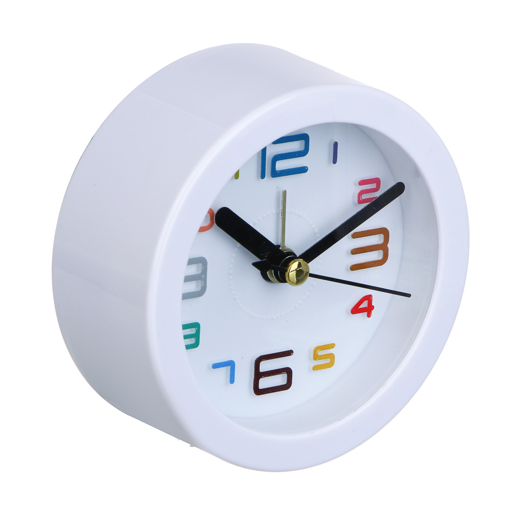 LADECOR CHRONO Будильник, 8,5x8,5x3,5 см, пластик, 1хАА, цвет белый - #2