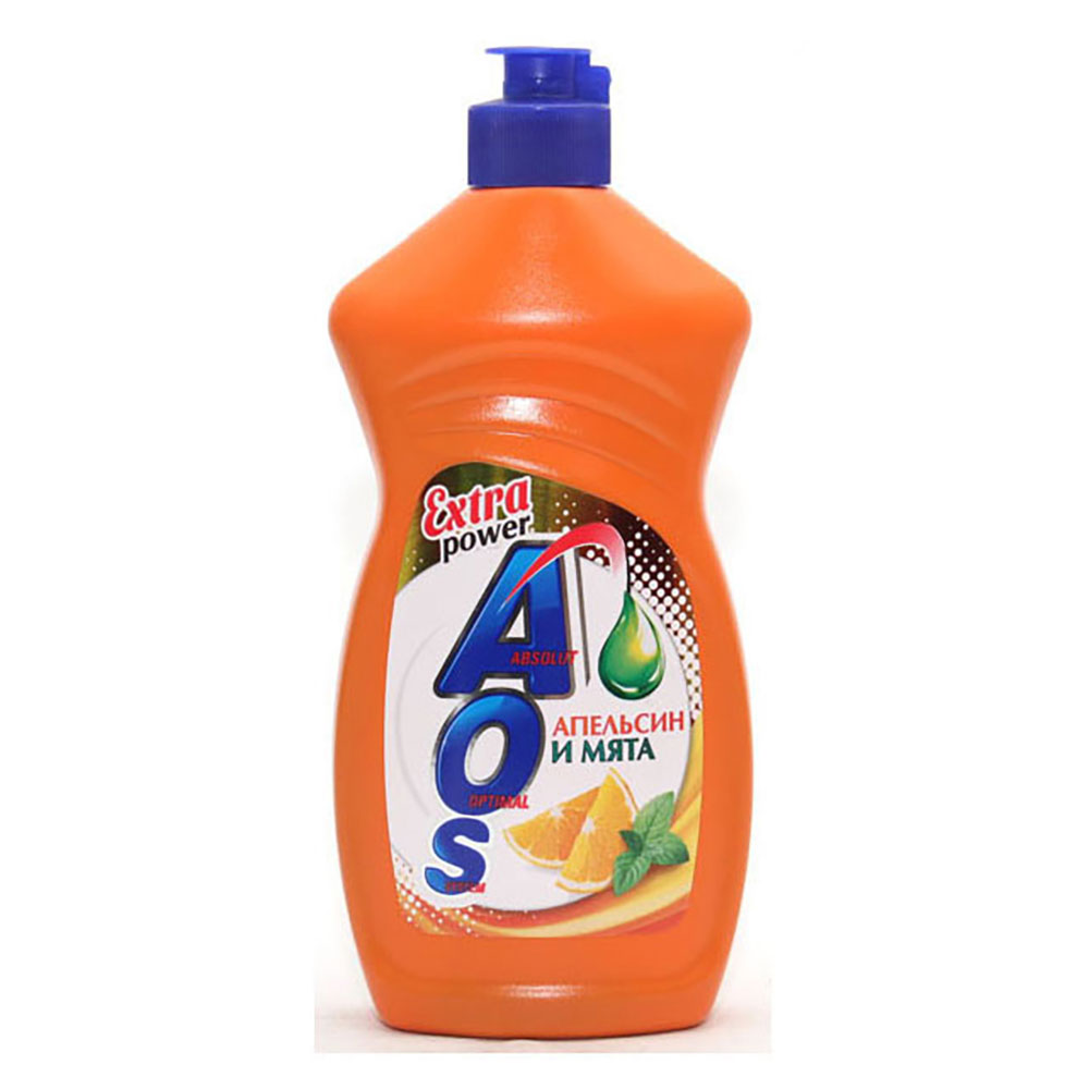 Средство для мытья посуды AOS "Бальзам Алоэ Вера"/"Апельсин и мята", 450 г - #1