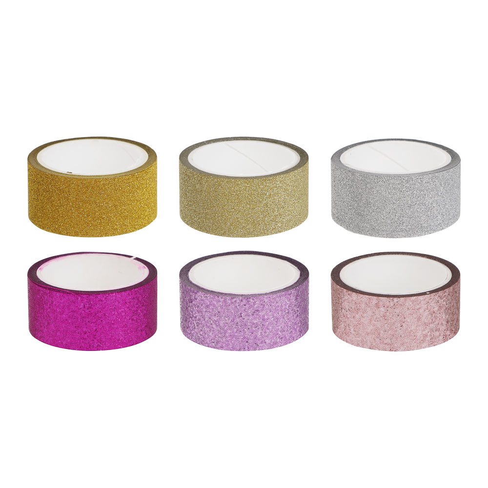 Набор клейкой ленты тм Сноубум, 3 шт, 1,5см x 3 м, бумага, 2 диз. - #1