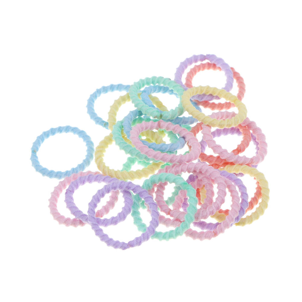 Резинки для волос ЮНИLOOK 25шт, d2см, нейлон, 3-4 дизайна, ACS-60 - #8