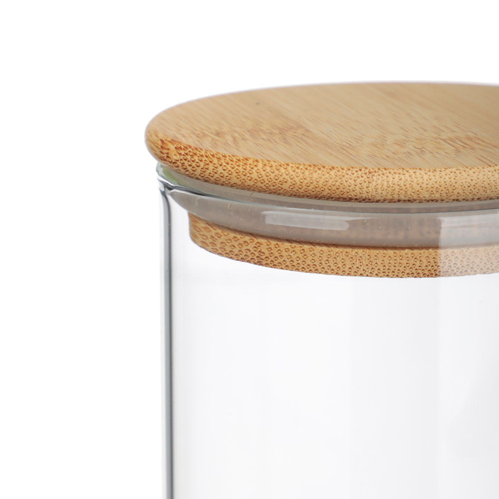 Банка для сыпучих продуктов, стекло, бамбук.крышка, 300мл - #2