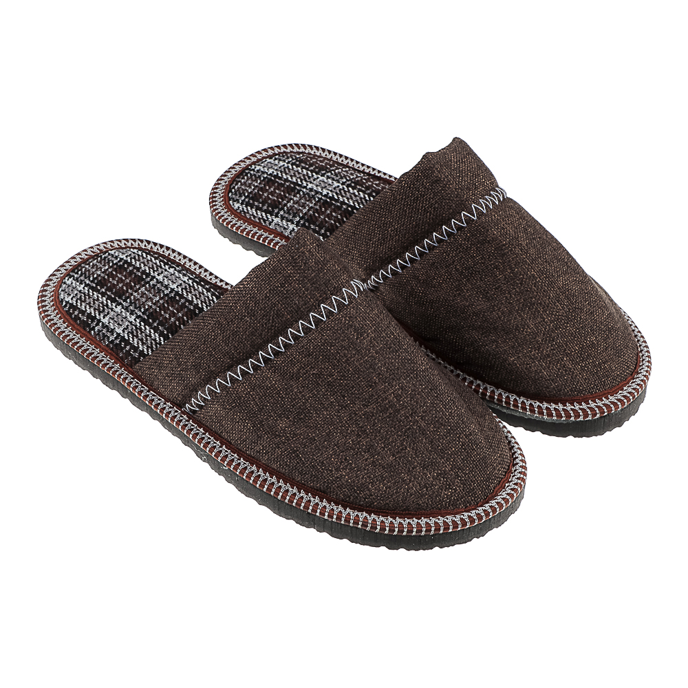 Обувь домашняя муж. арт.ГЛ-601/3-1 р. 43/44 коричневый - #1