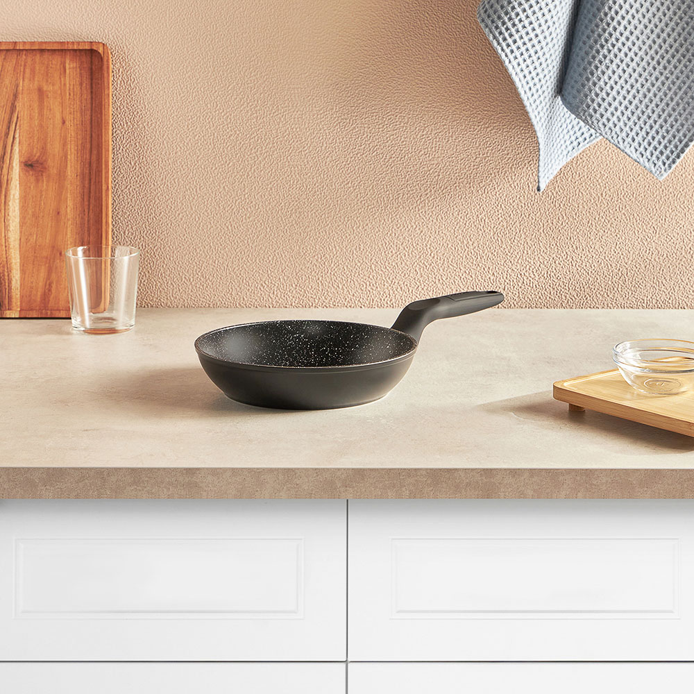 SATOSHI Стоун Сковорода литая d20см, антипригарное покрытие Мрамор, индукция - #13