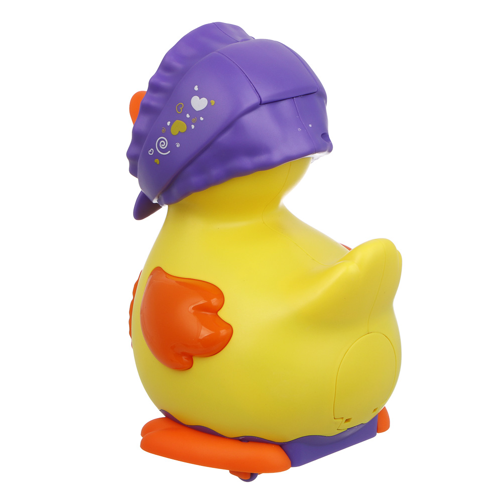 ИГРОЛЕНД Игрушка интерактивная ползунок "Утка-несушка", звук, ABS, 3хААА, 12х12х18,5 см - #7