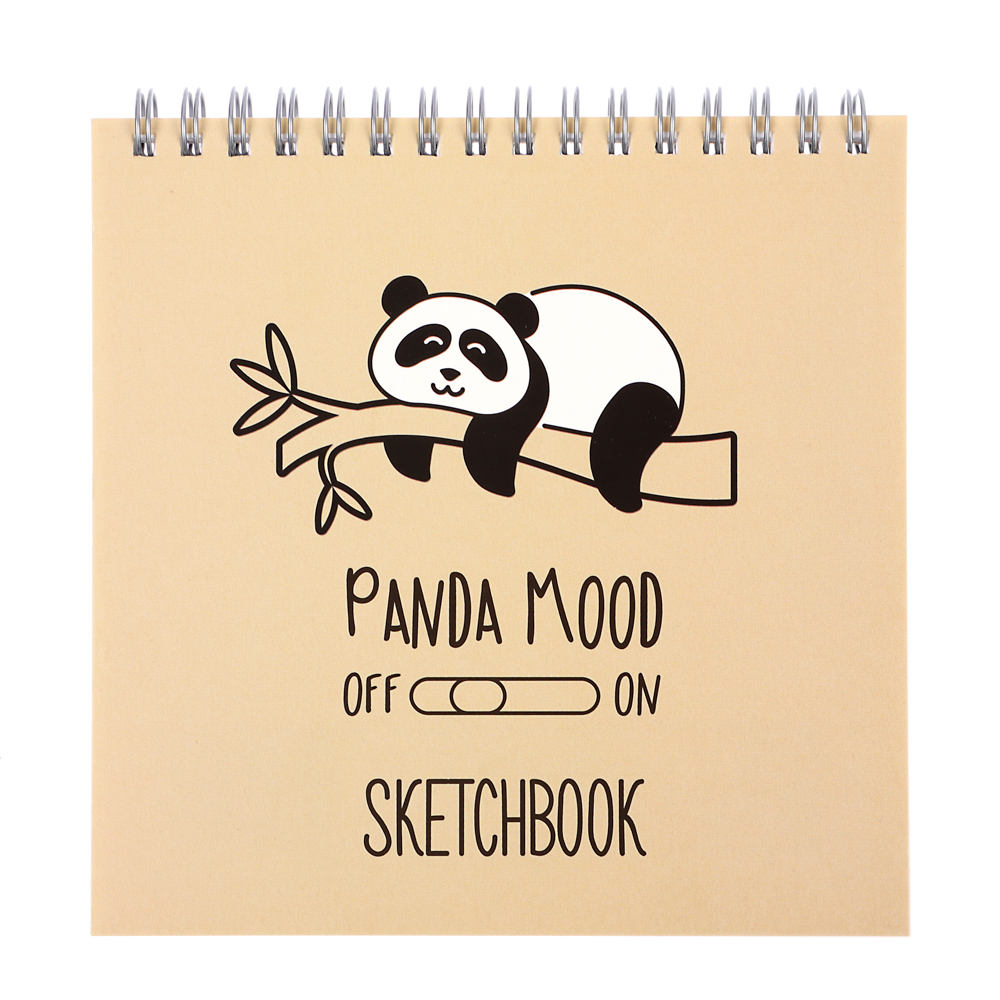 Скетчбук (альбом) 14,5х14,5см, 40л. обл.картон, блок 100г/м2, спираль, тв. подложка, 4 диз. - #10