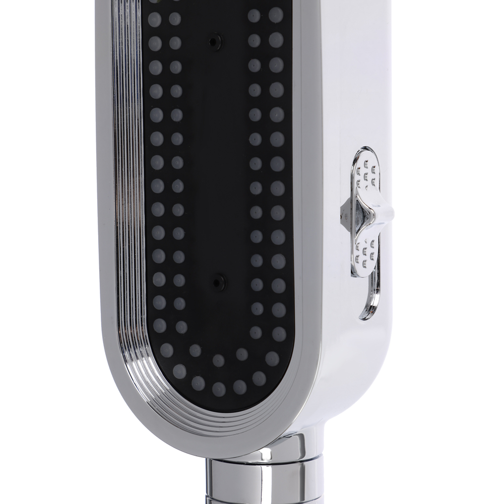 RAIN Лейка для душа с фильтром, 3 режима, регулировка напора воды, кнопка-стоп, 64х140мм, хром - #4