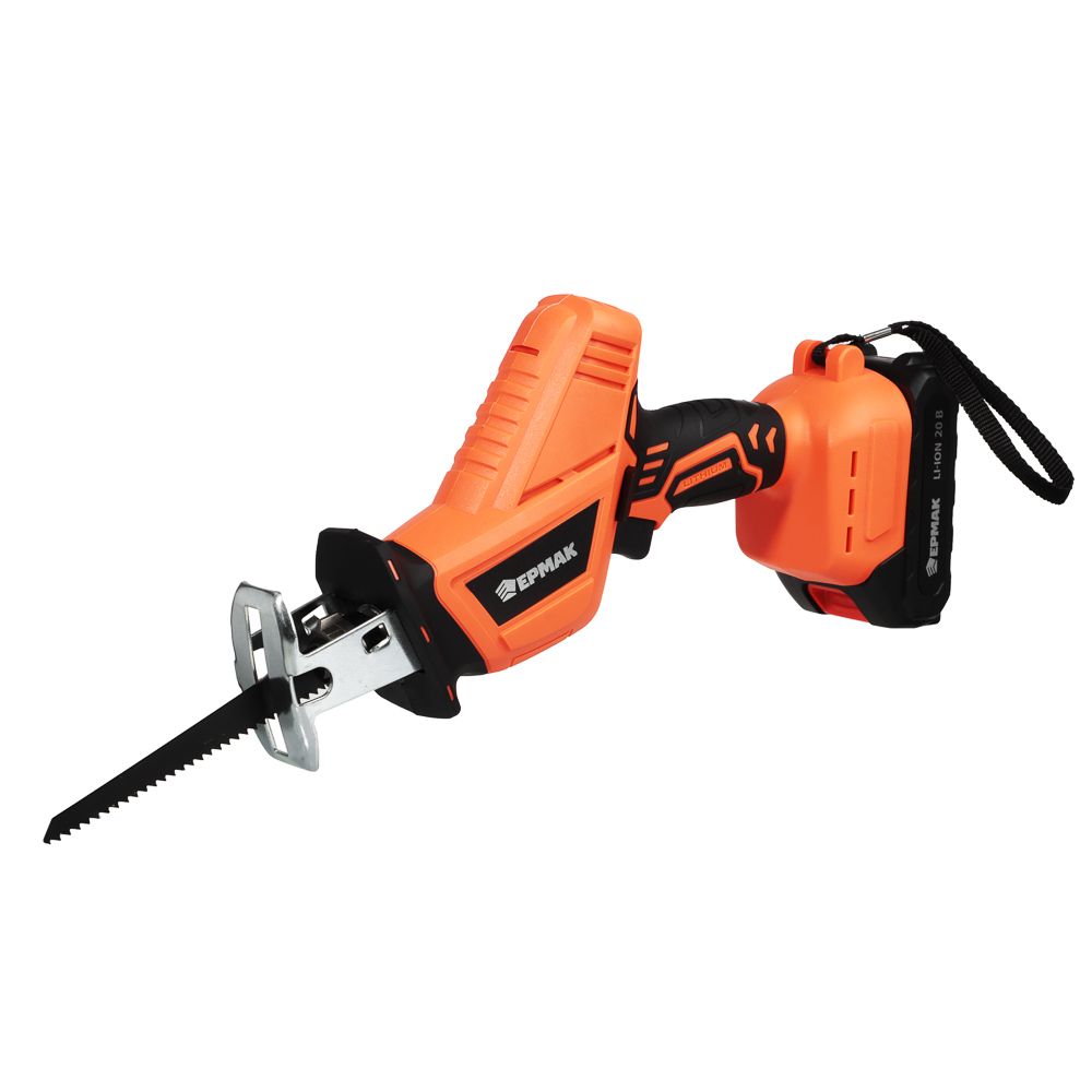 ЕРМАК Пила сабельная на АКБ 20В, 2,0А Li-ion (1шт) з/у, 0-3000 ход/мин, (ONE) - #6