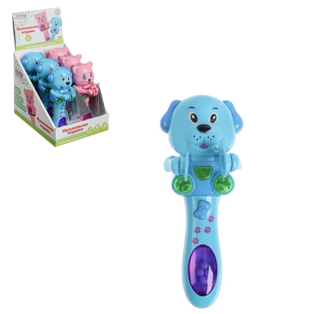 ИГРОЛЕНД Игрушка музыкальная в виде животного, пласт., 2ААА, 16х6х5,5см, 2 дизайна - #2