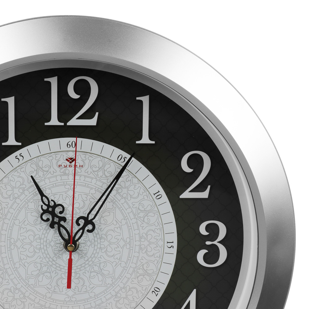 Часы настенные Ladecor chrono "Орнамент", корпус серебряный - #3