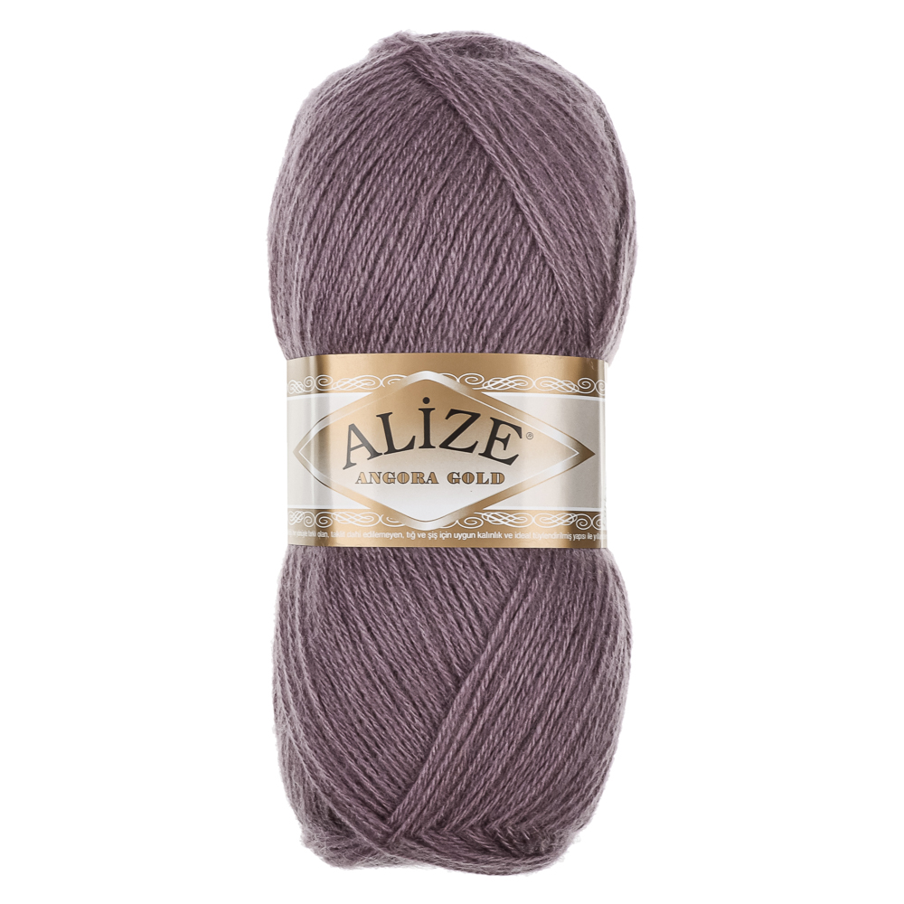 Пряжа Angora gold/Ализе 100г/550м 10 % мохер 10 % шерсть 80 % акрил (312-тёмно-лиловый) - #1
