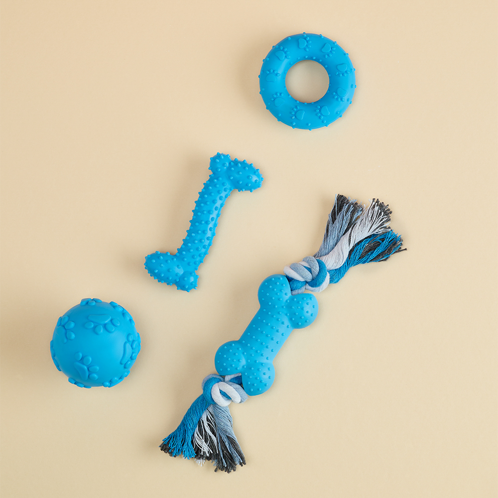 VETTA Набор игрушек для домашних животных, термопластичная резина, хлопчатобумажная веревка, 5 шт - #13